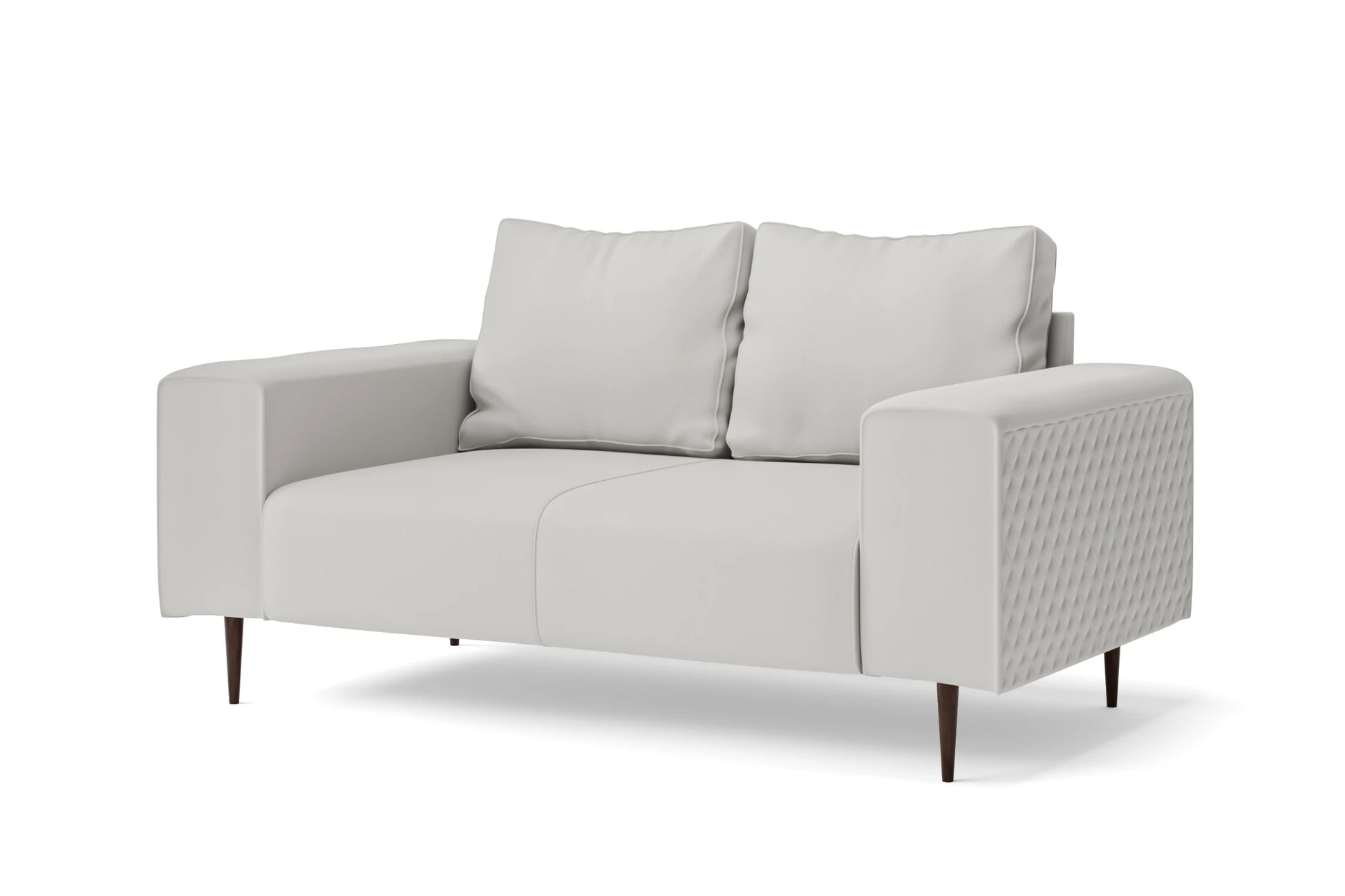 Udine 2 Seater Sofa White Leather