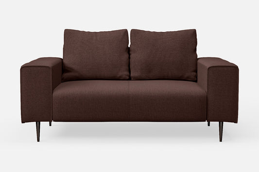 Udine 2 Seater Sofa Coffee Brown Linen Fabric