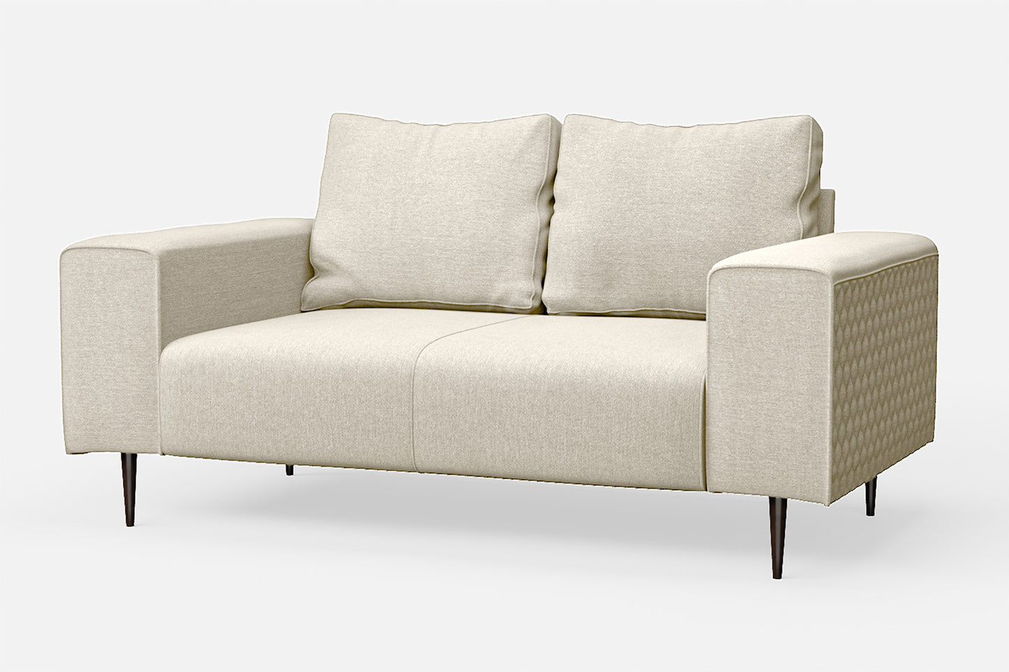 Udine 2 Seater Sofa Cream Linen Fabric