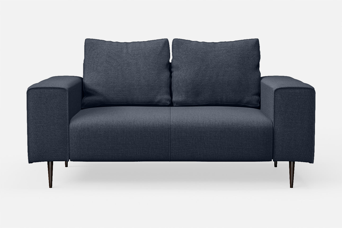 Udine 2 Seater Sofa Dark Blue Linen Fabric