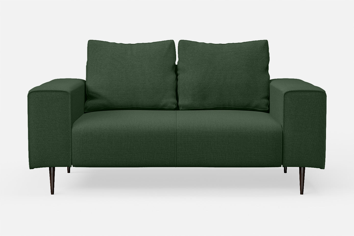 Udine 2 Seater Sofa Forest Green Linen Fabric