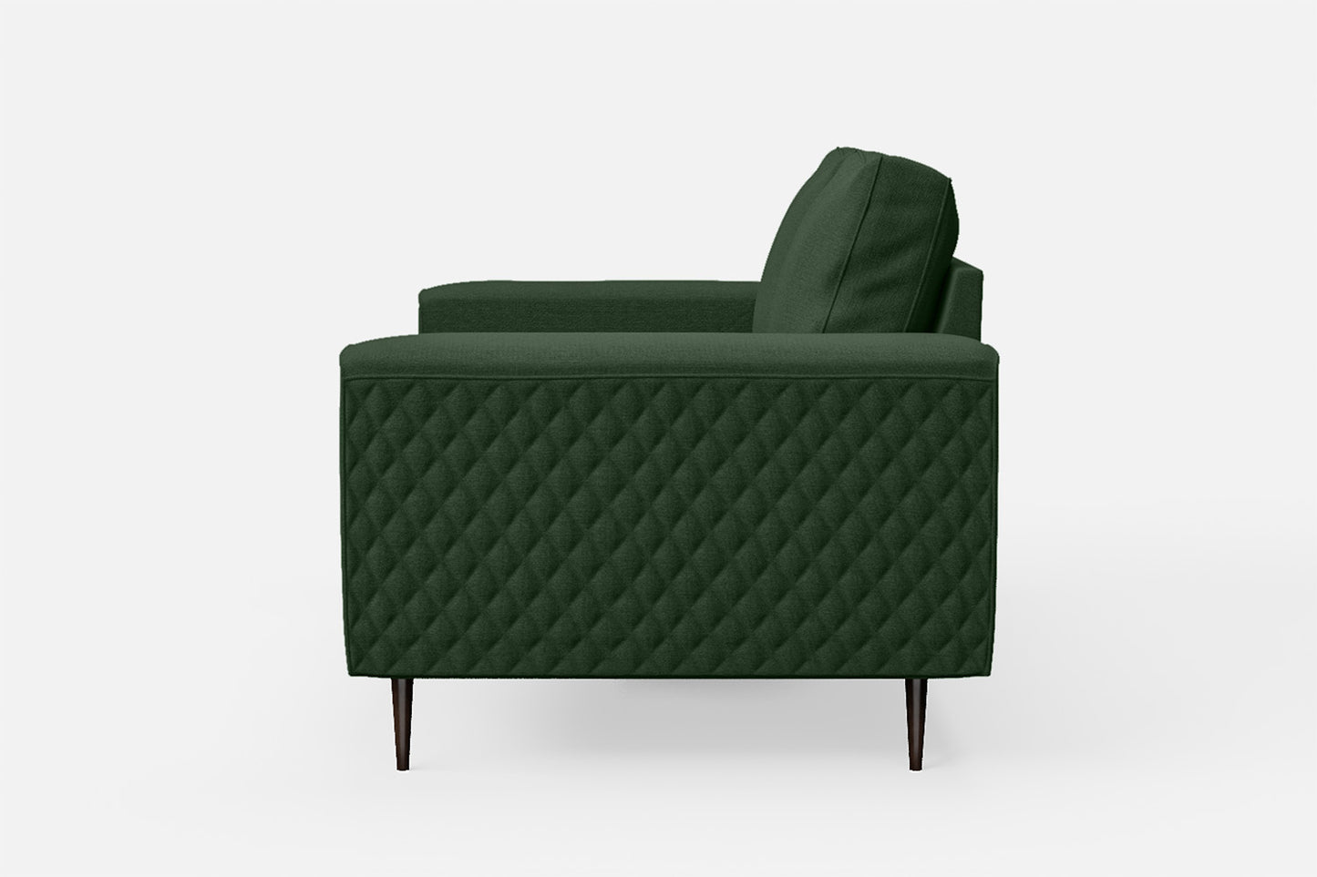 Udine 2 Seater Sofa Forest Green Linen Fabric