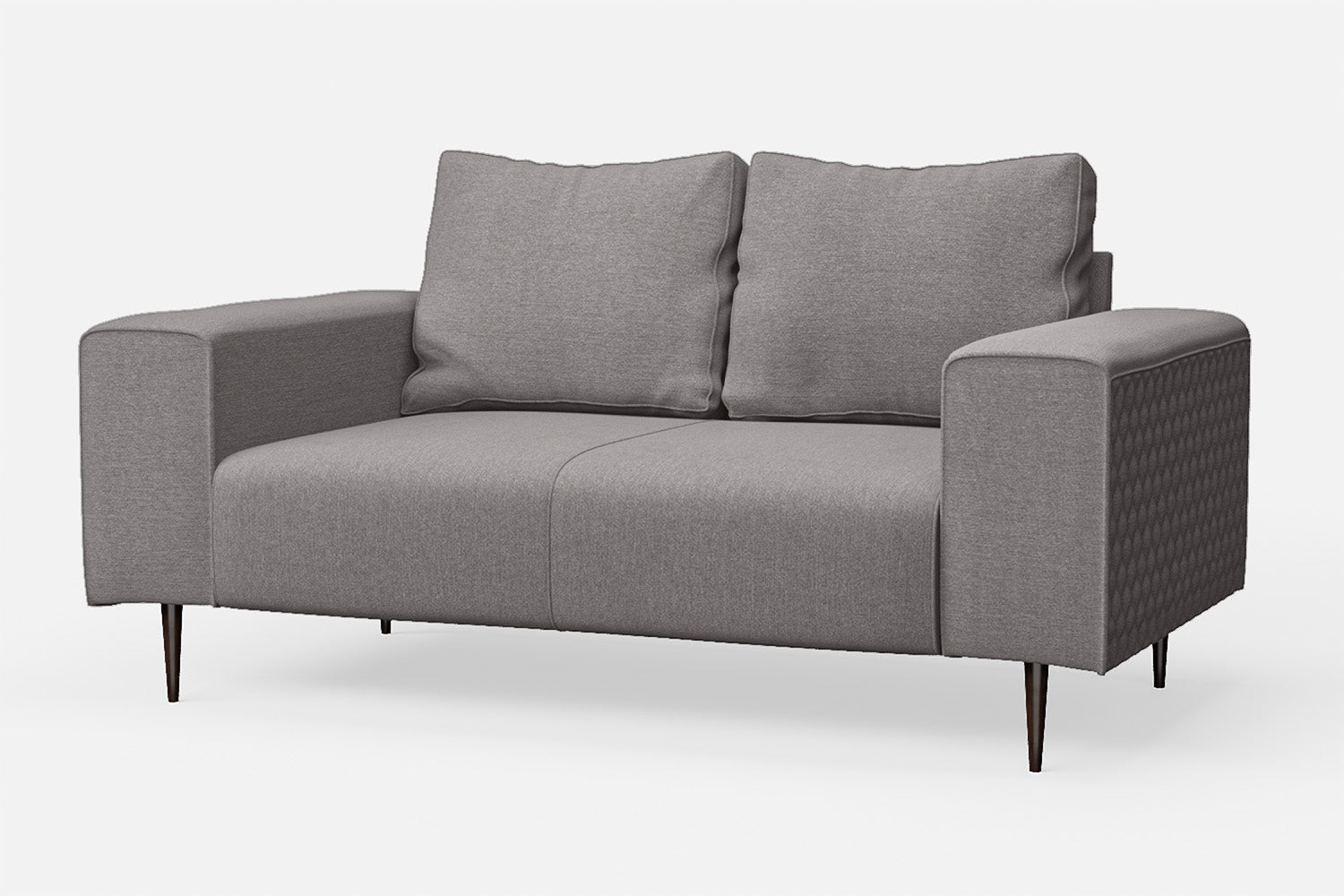 Udine 2 Seater Sofa Grey Linen Fabric