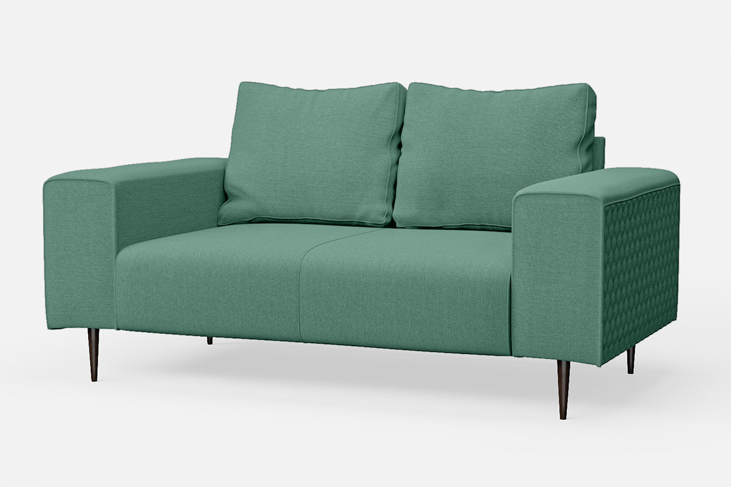 Udine 2 Seater Sofa Mint Green Linen Fabric