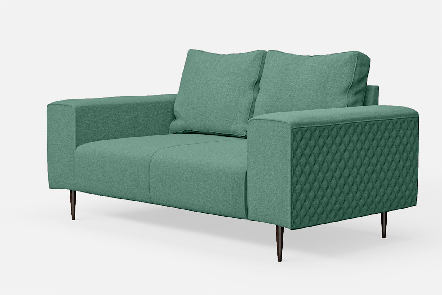 Udine 2 Seater Sofa Mint Green Linen Fabric