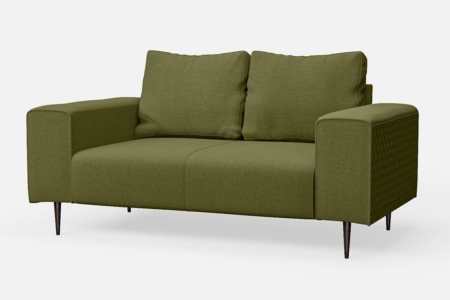 Udine 2 Seater Sofa Olive Linen Fabric