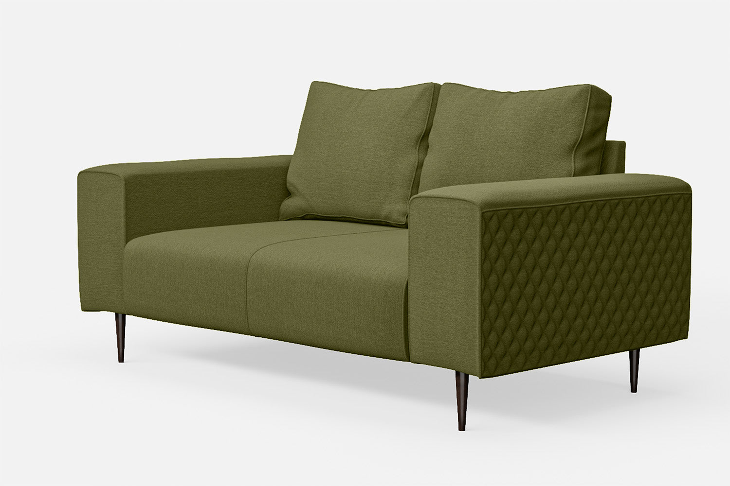 Udine 2 Seater Sofa Olive Linen Fabric