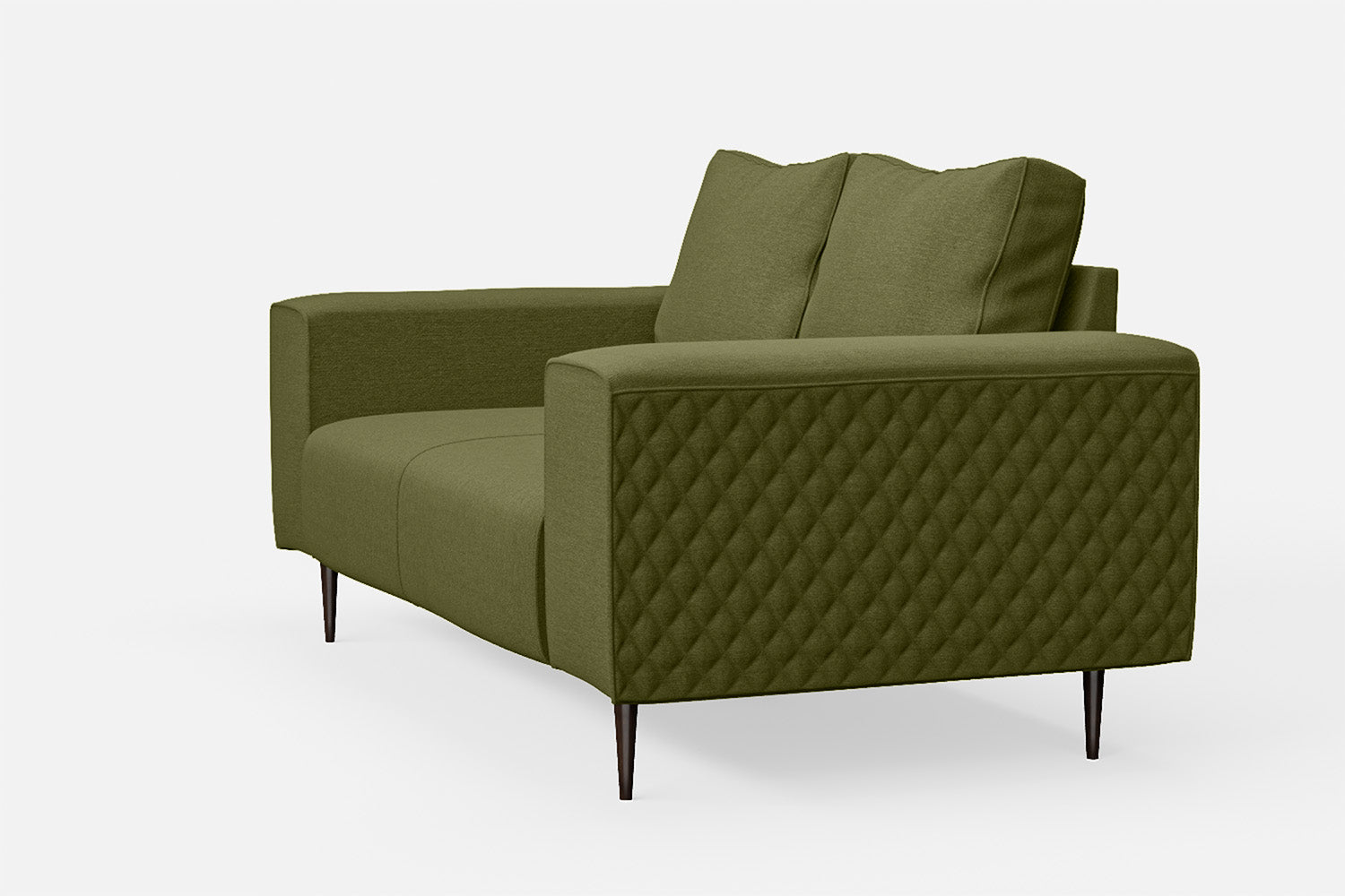 Udine 2 Seater Sofa Olive Linen Fabric