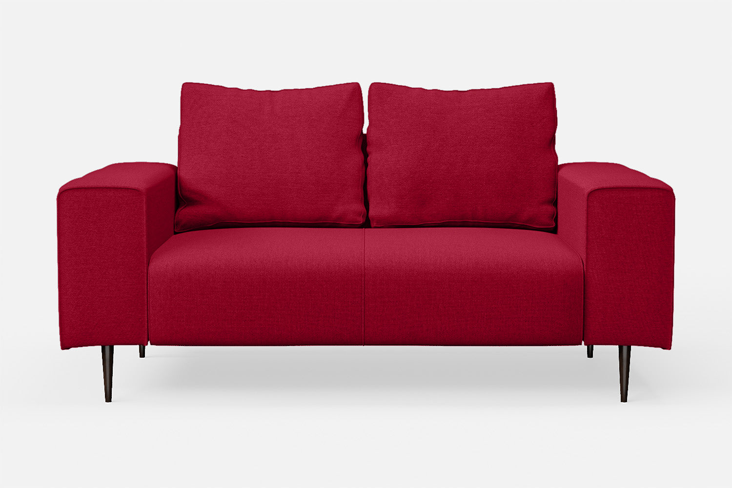 Udine 2 Seater Sofa Red Linen Fabric