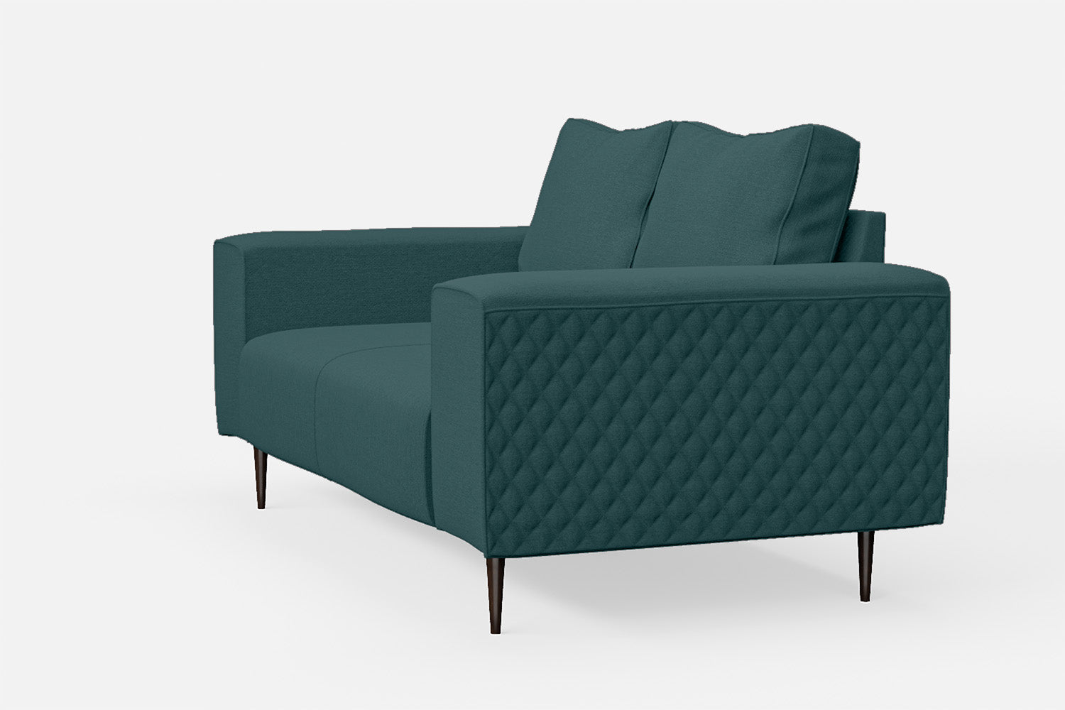 Udine 2 Seater Sofa Teal Linen Fabric