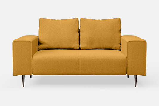 Udine 2 Seater Sofa Yellow Linen Fabric