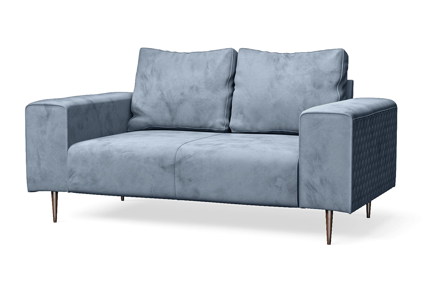 Udine 2 Seater Sofa Baby Blue Velvet