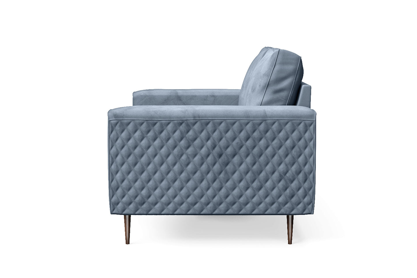 Udine 2 Seater Sofa Baby Blue Velvet