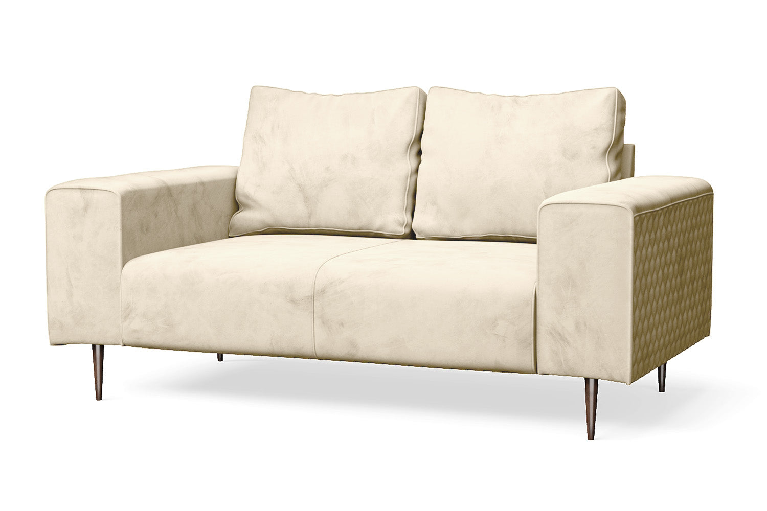 Udine 2 Seater Sofa Cream Velvet