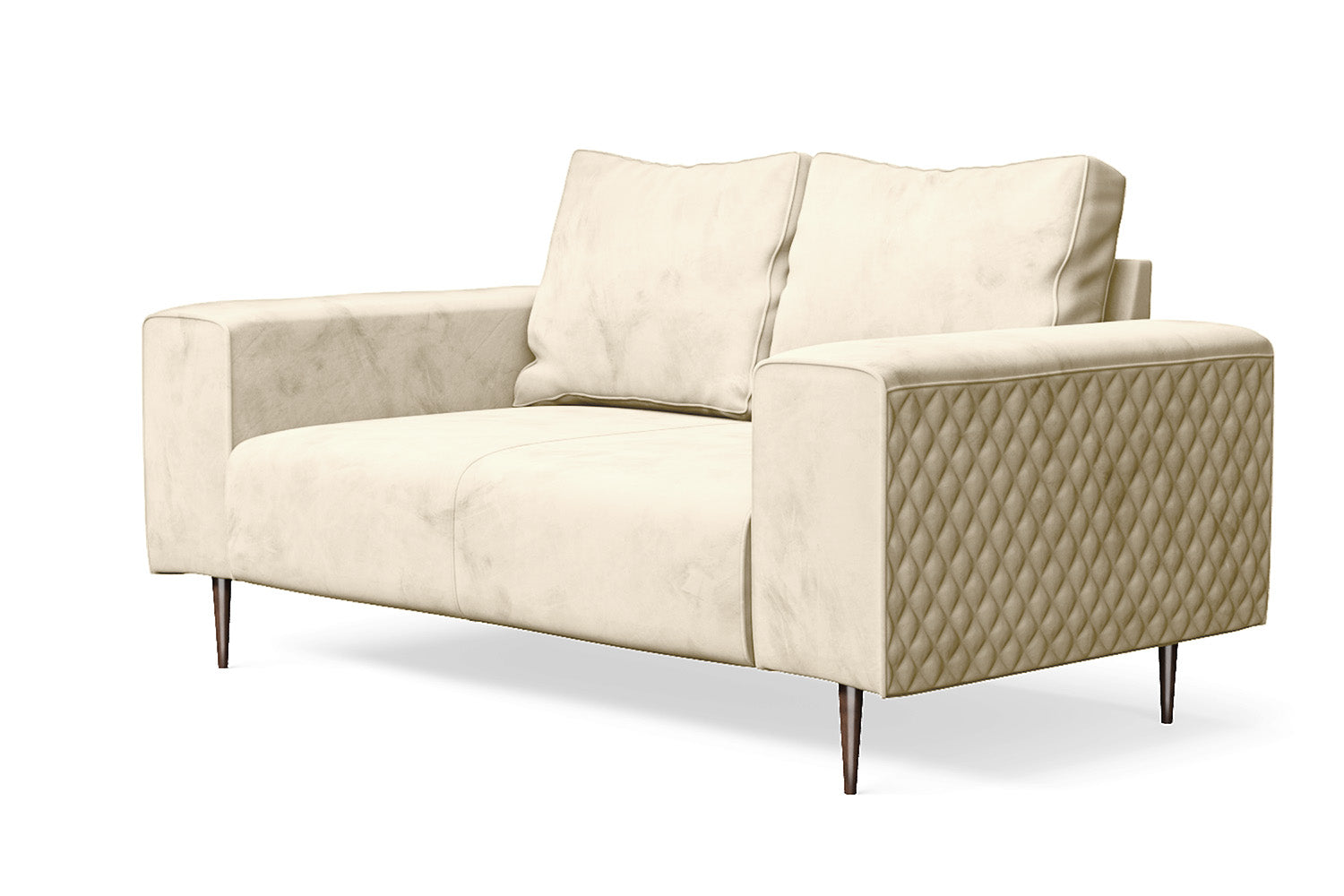 Udine 2 Seater Sofa Cream Velvet