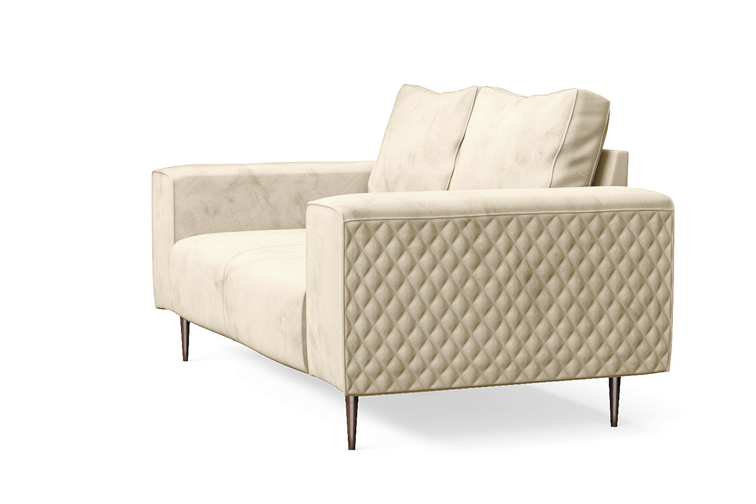 Udine 2 Seater Sofa Cream Velvet