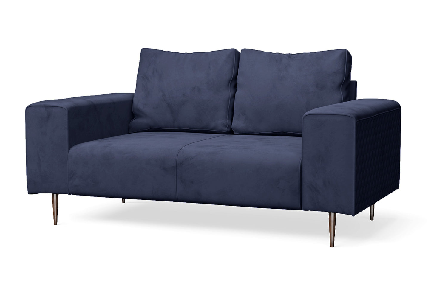 Udine 2 Seater Sofa Dark Blue Velvet