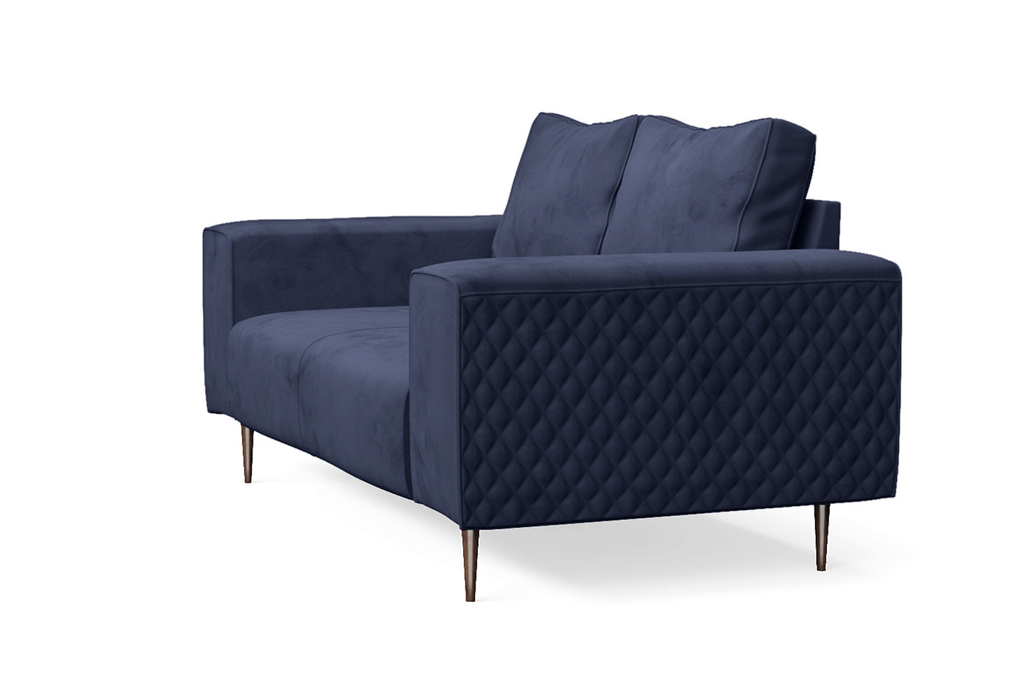 Udine 2 Seater Sofa Dark Blue Velvet