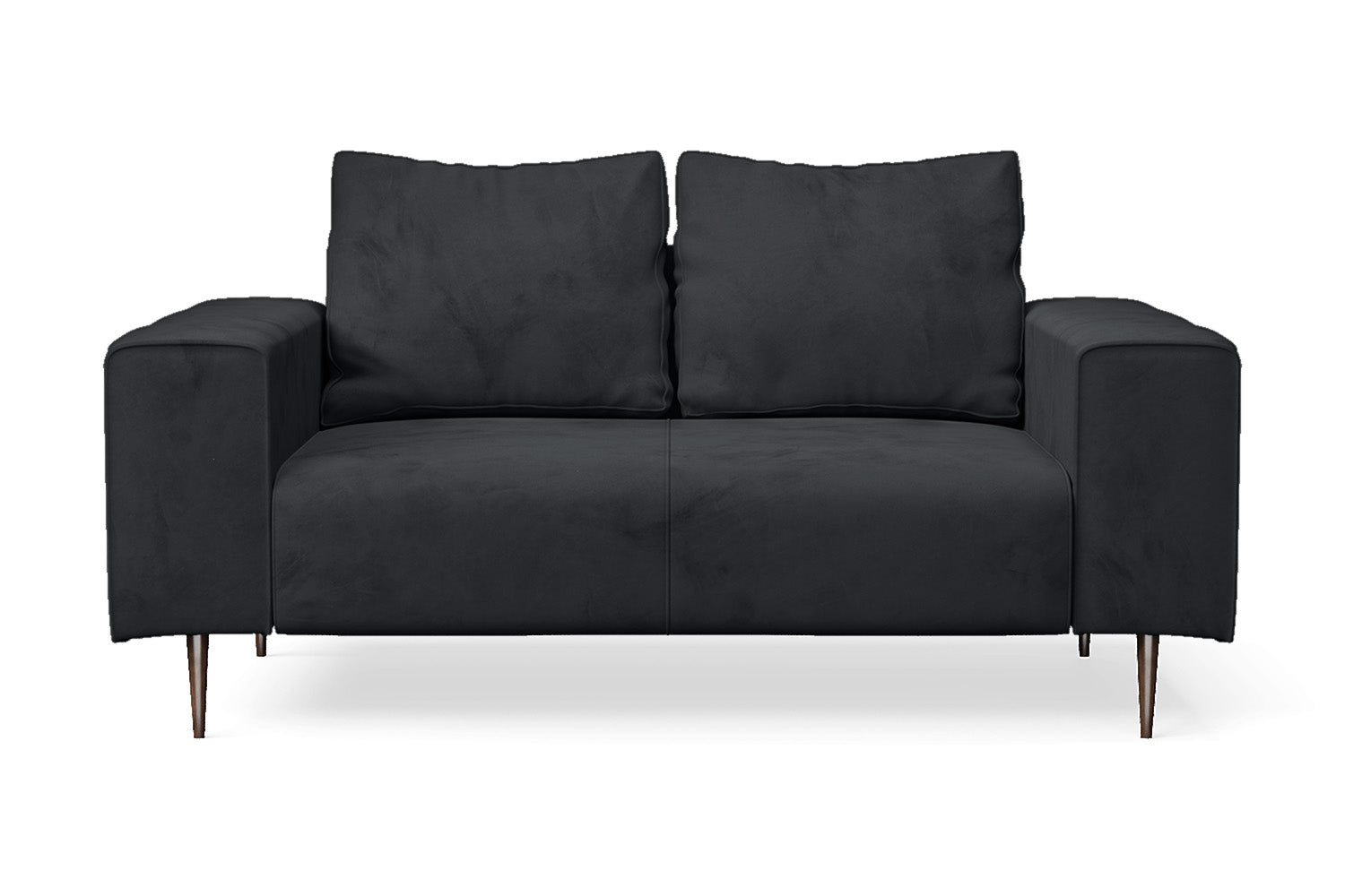 Udine 2 Seater Sofa Dark Grey Velvet