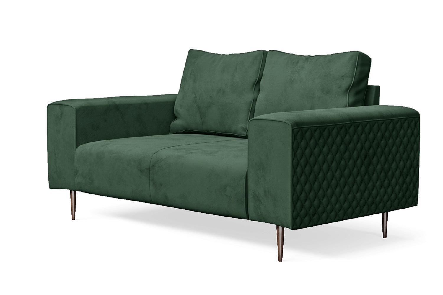 Udine 2 Seater Sofa Green Velvet