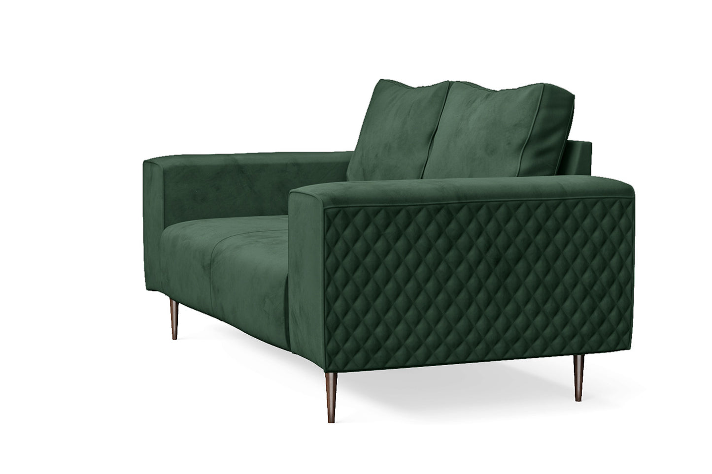 Udine 2 Seater Sofa Green Velvet