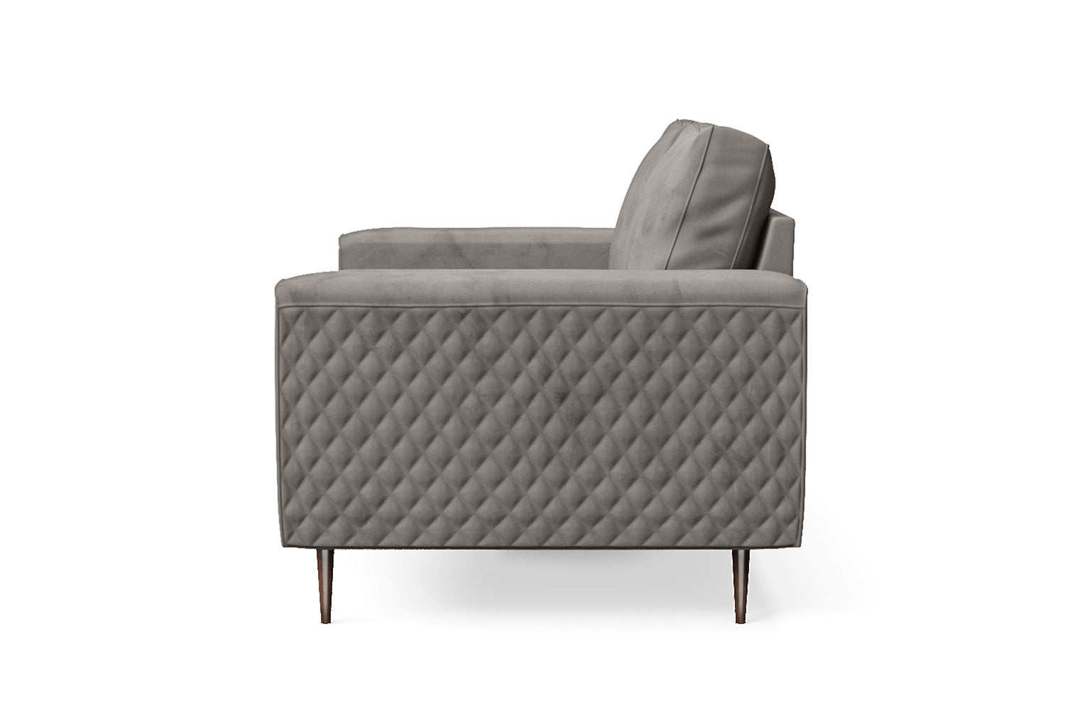 Udine 2 Seater Sofa Grey Velvet