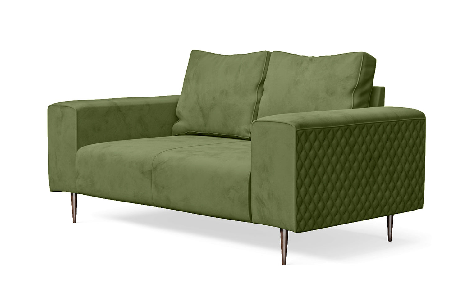 Udine 2 Seater Sofa Lime Velvet