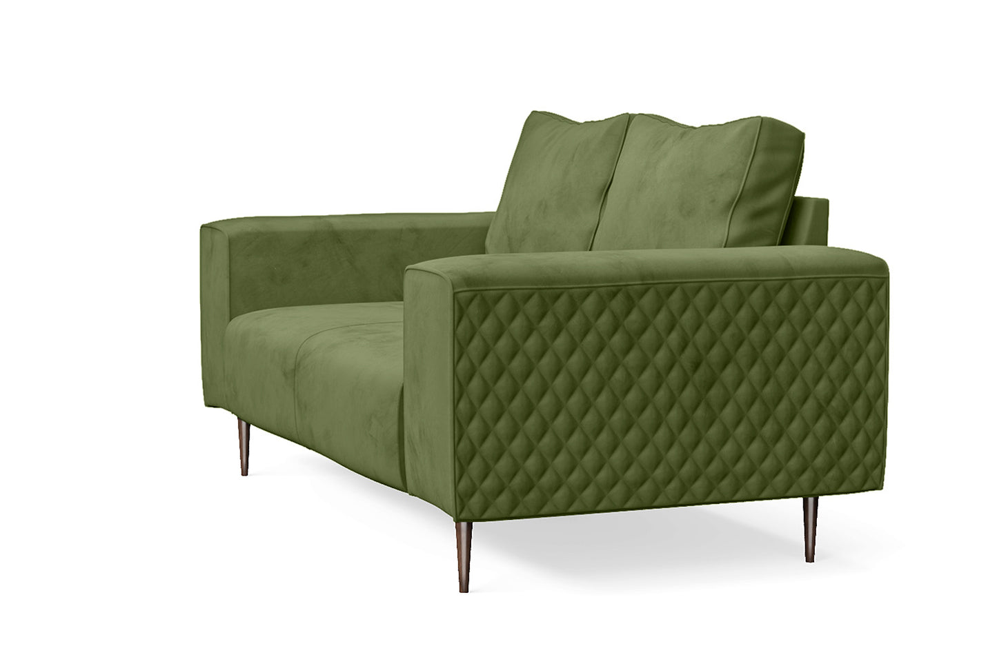 Udine 2 Seater Sofa Lime Velvet