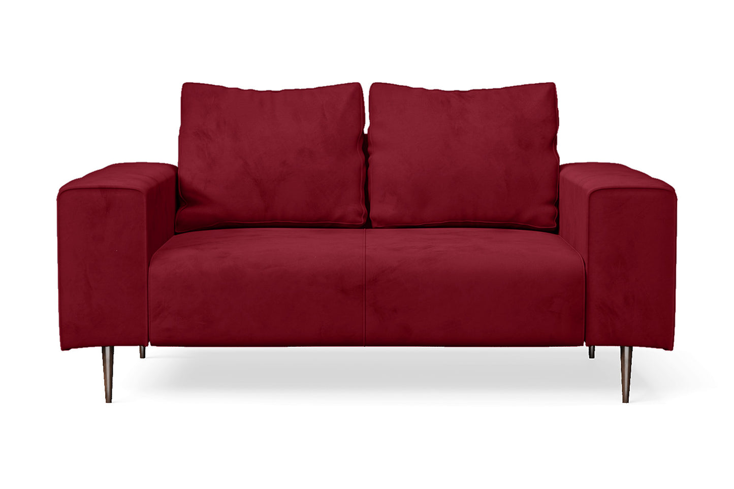 Udine 2 Seater Sofa Red Velvet