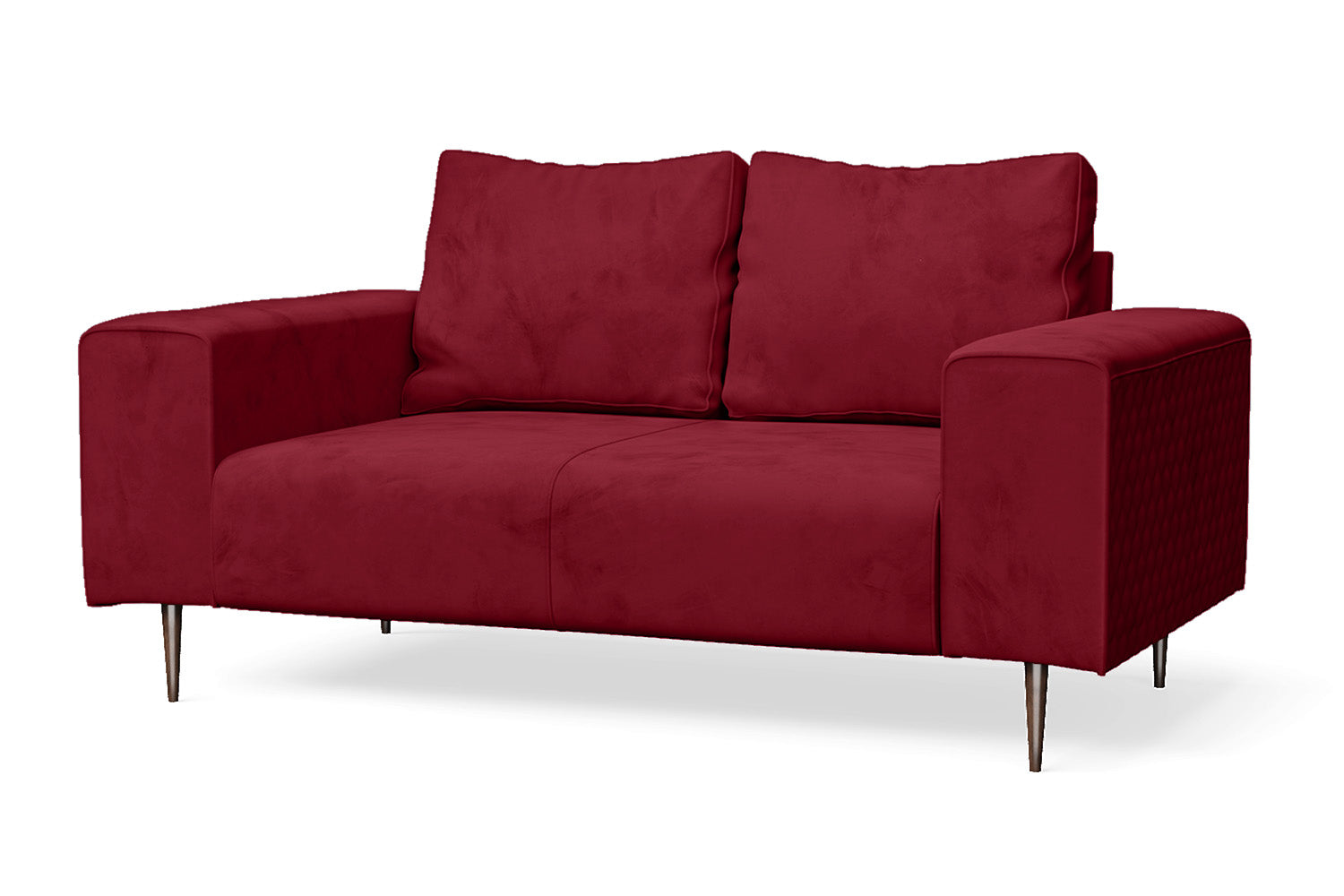 Udine 2 Seater Sofa Red Velvet