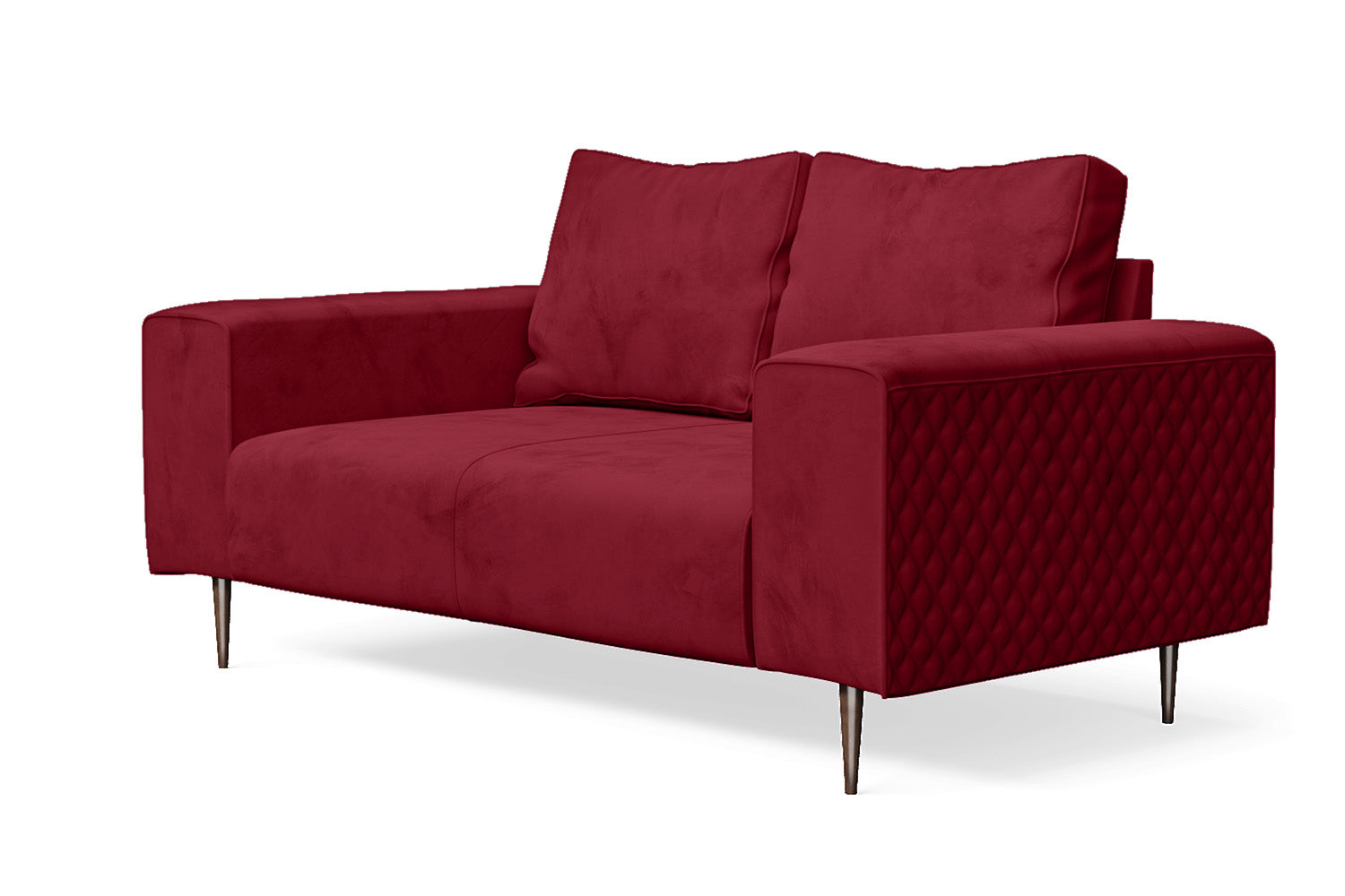 Udine 2 Seater Sofa Red Velvet