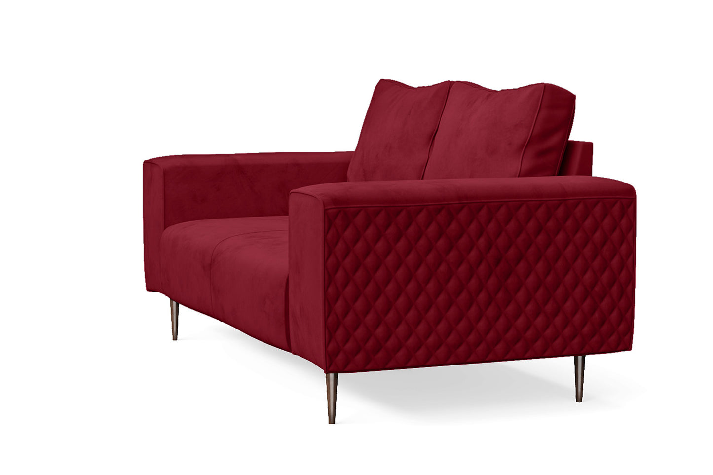 Udine 2 Seater Sofa Red Velvet