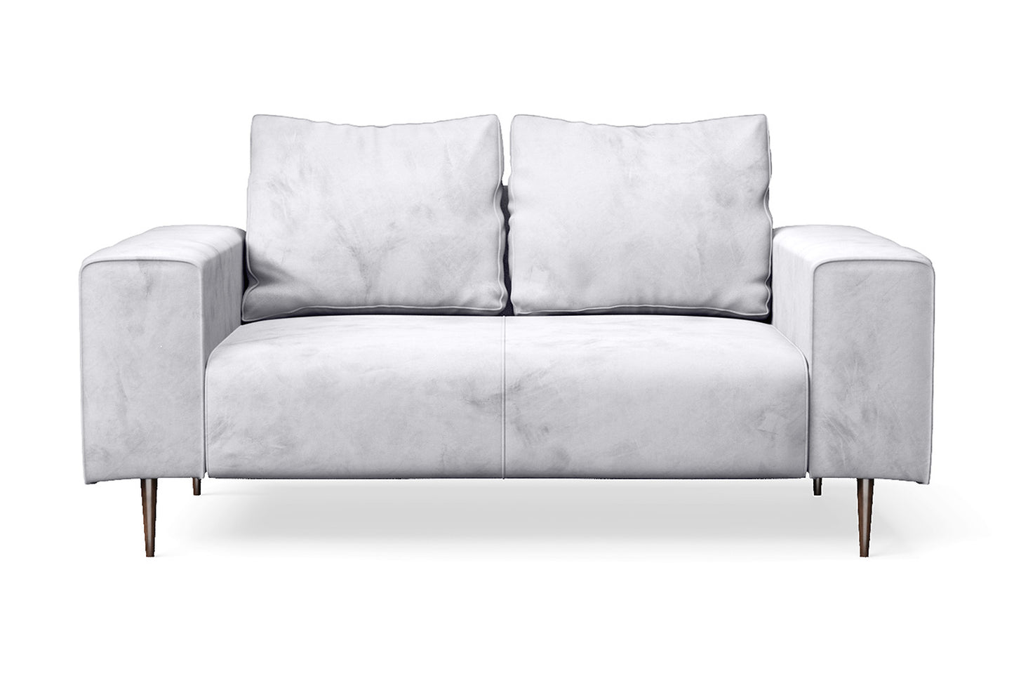 Udine 2 Seater Sofa Silver Velvet