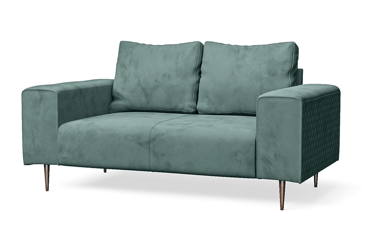 Udine 2 Seater Sofa Teal Velvet