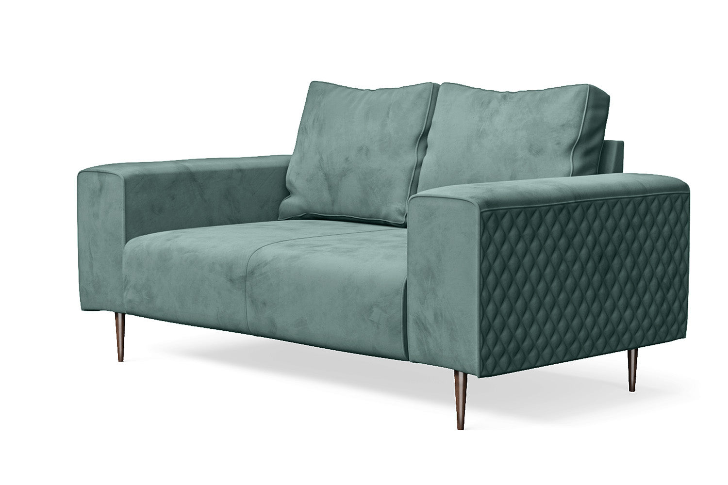 Udine 2 Seater Sofa Teal Velvet