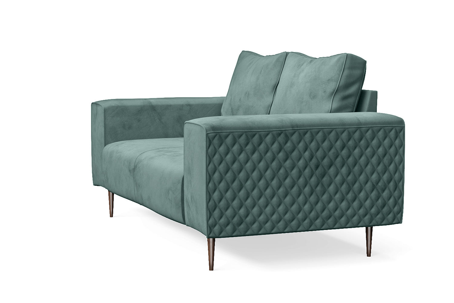 Udine 2 Seater Sofa Teal Velvet