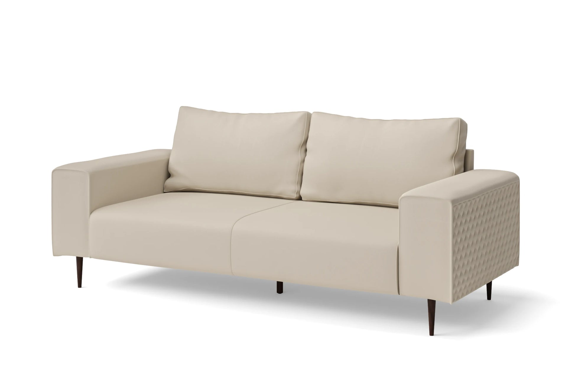 Udine 3 Seater Sofa Cream Leather