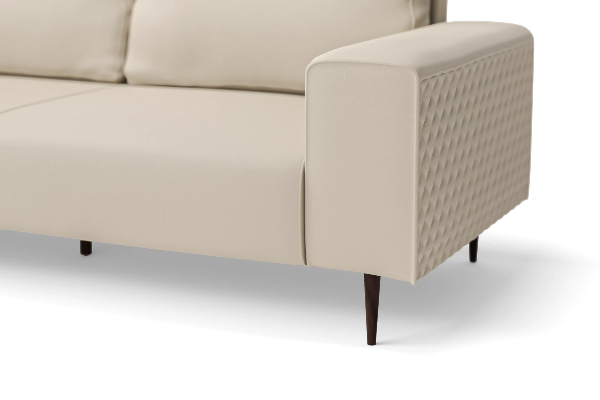 Udine 3 Seater Sofa Cream Leather