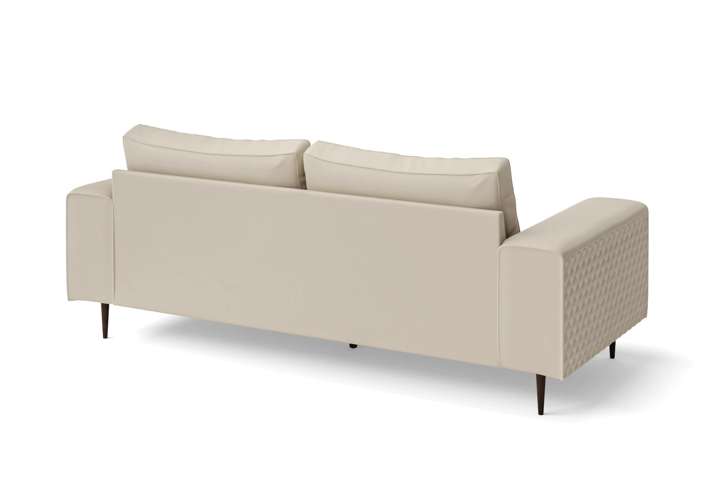 Udine 3 Seater Sofa Cream Leather