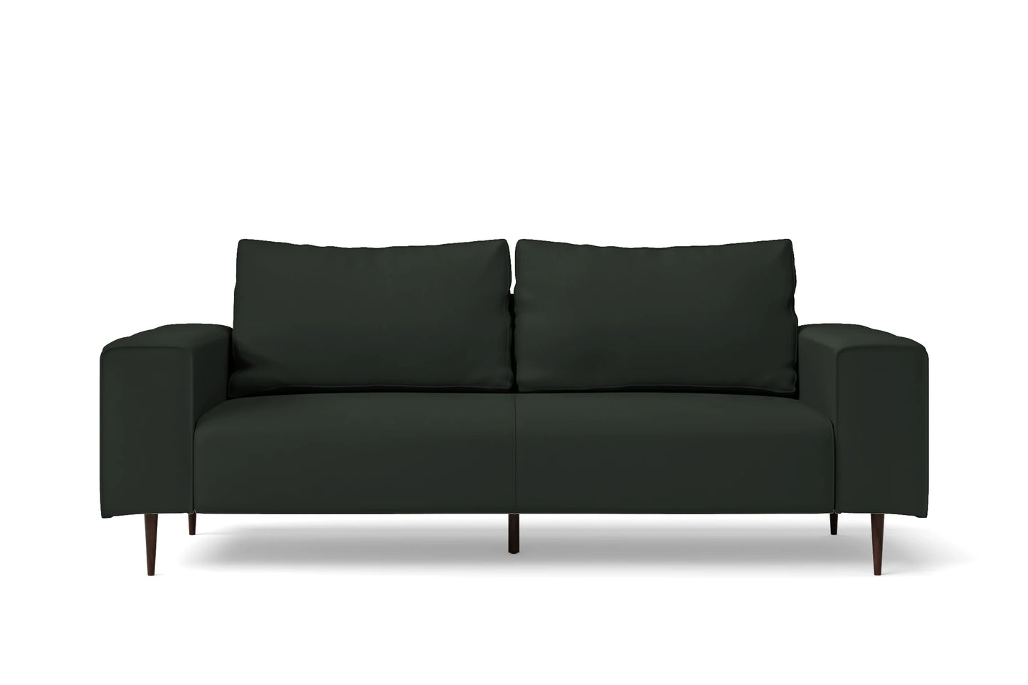 Udine 3 Seater Sofa Green Leather