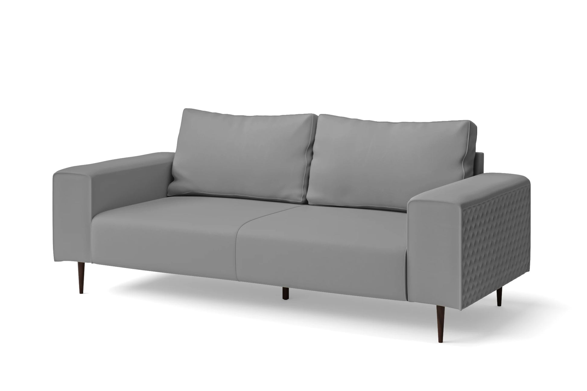 Udine 3 Seater Sofa Grey Leather