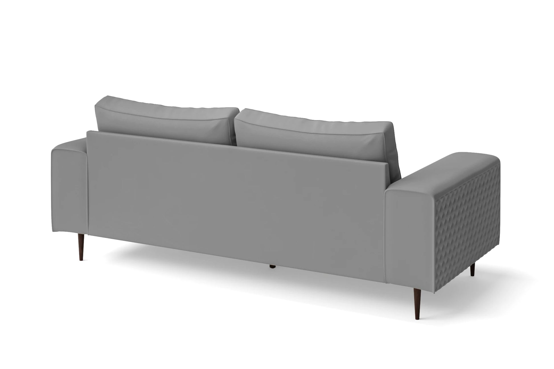 Udine 3 Seater Sofa Grey Leather