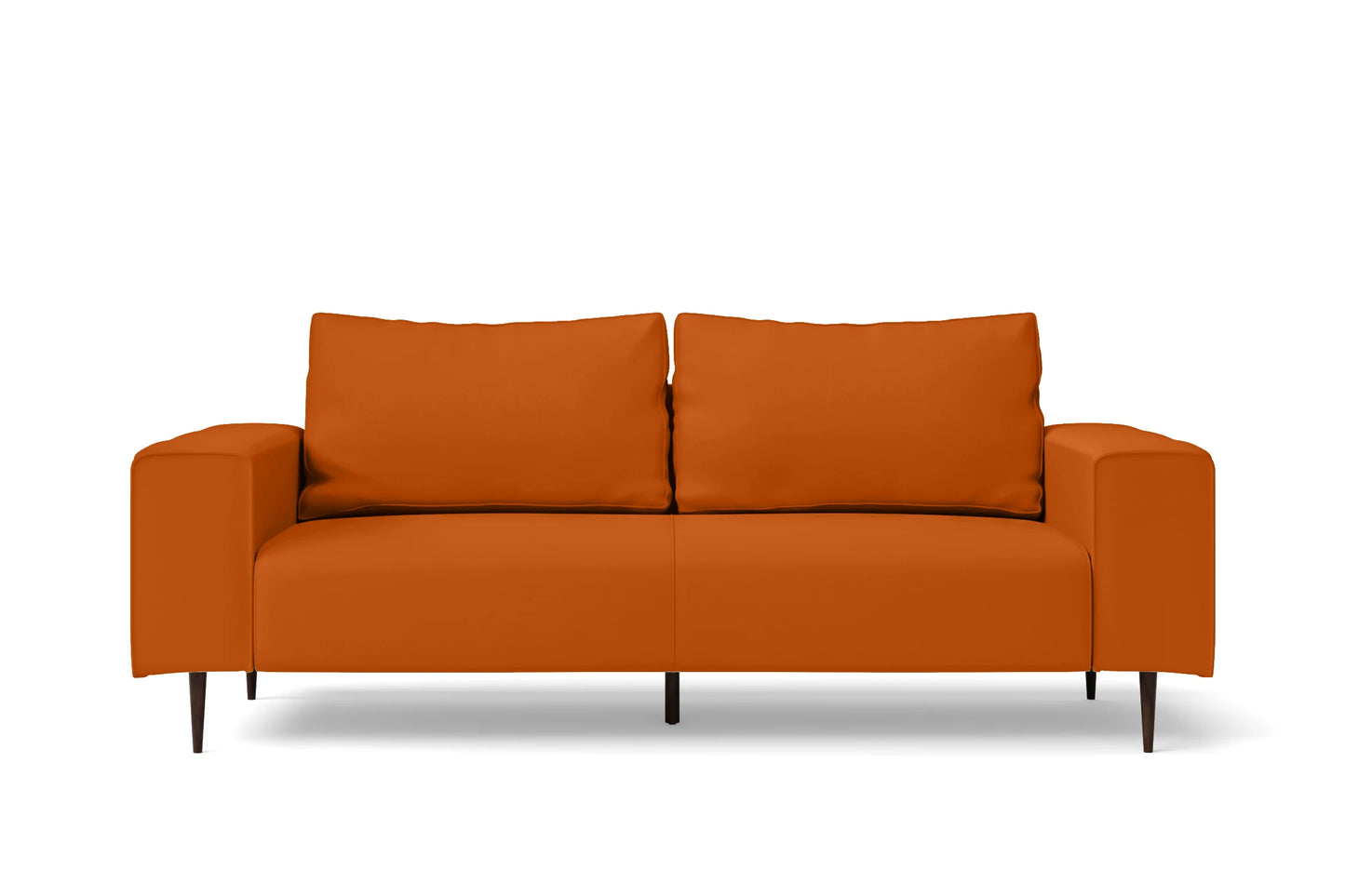 Udine 3 Seater Sofa Orange Leather