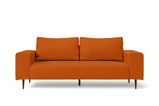 Udine 3 Seater Sofa Orange Leather