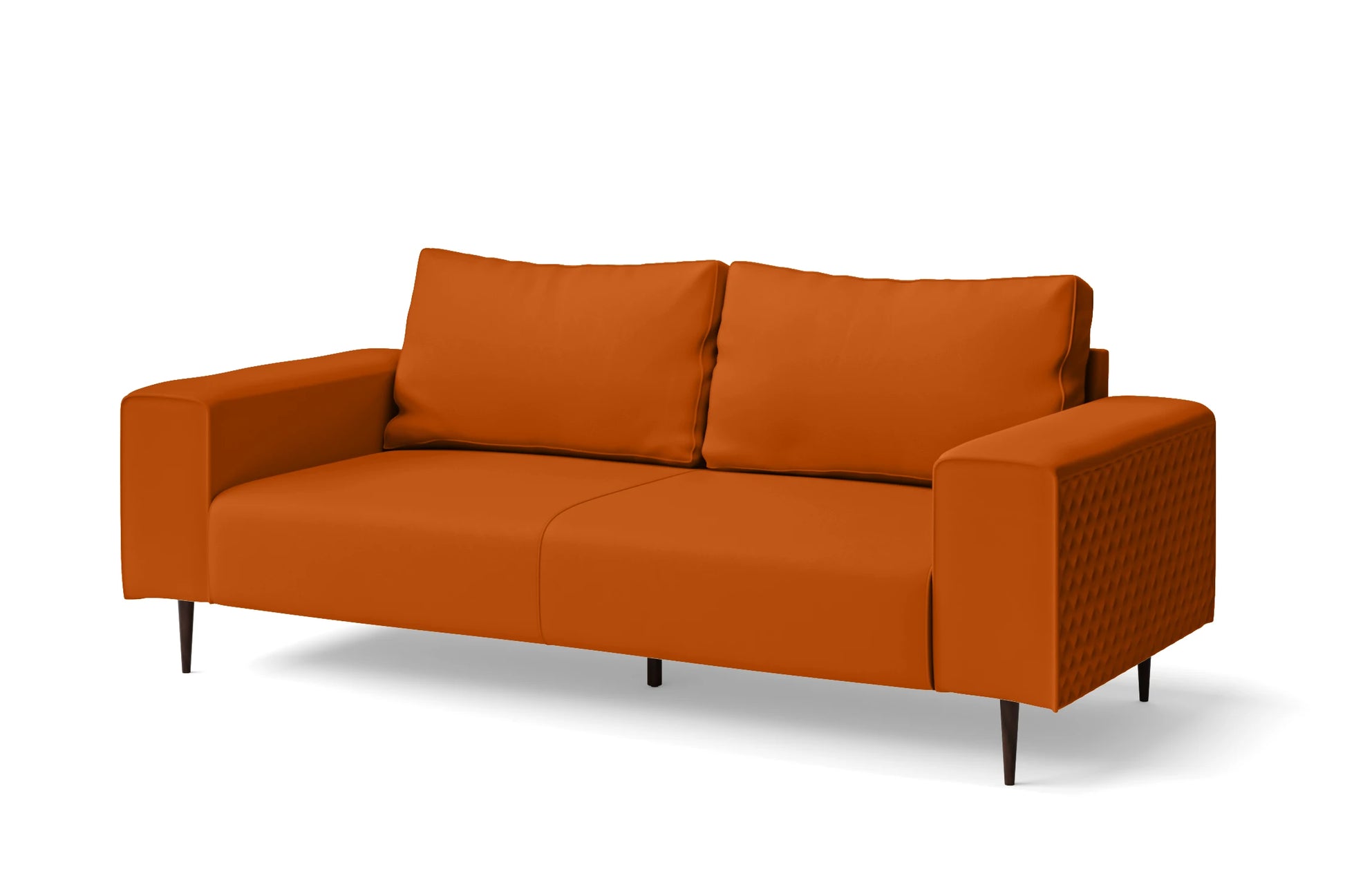 Udine 3 Seater Sofa Orange Leather