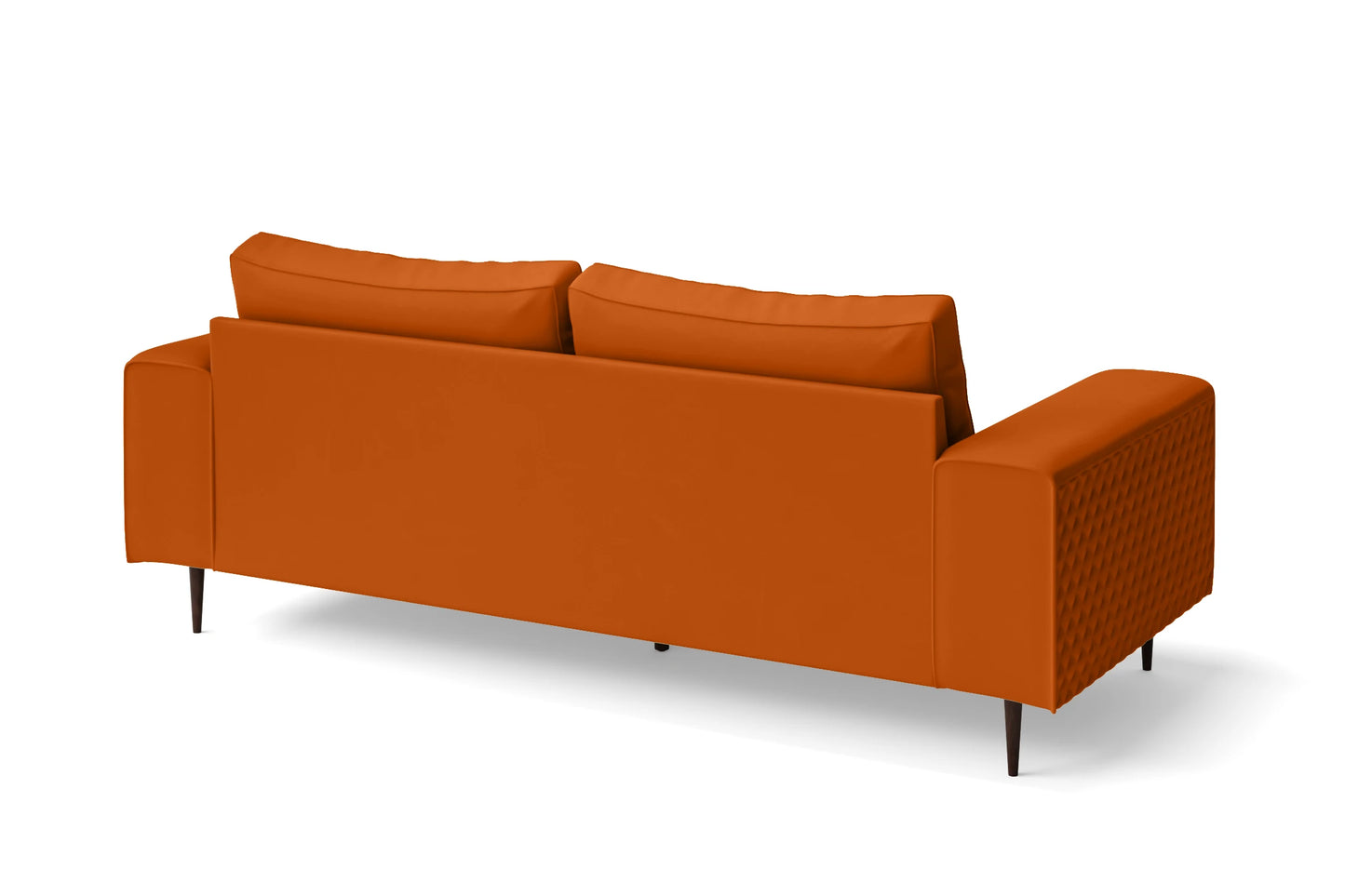 Udine 3 Seater Sofa Orange Leather