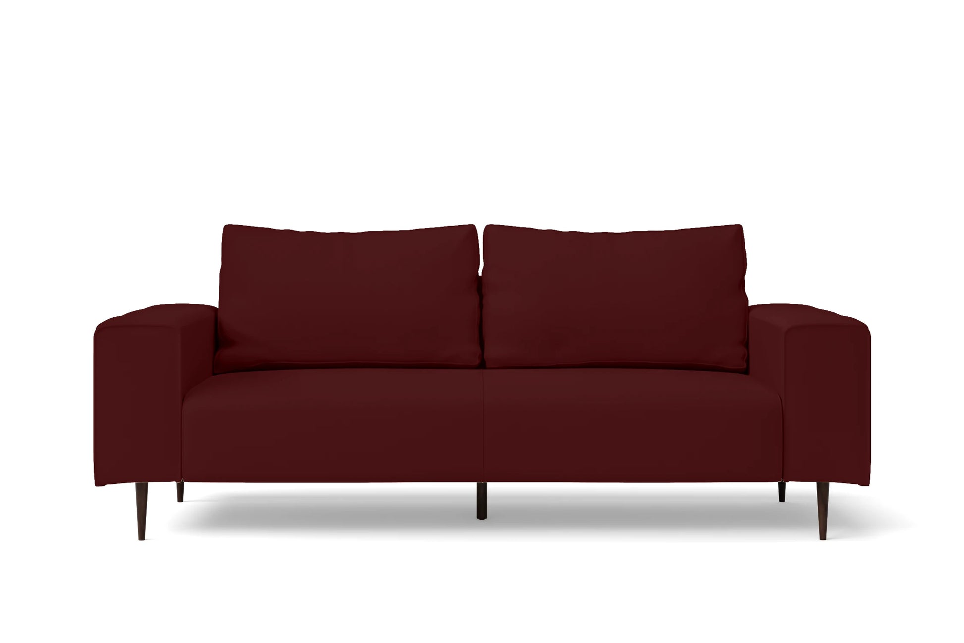 Udine 3 Seater Sofa Red Leather