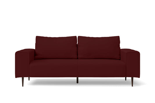 Udine 3 Seater Sofa Red Leather