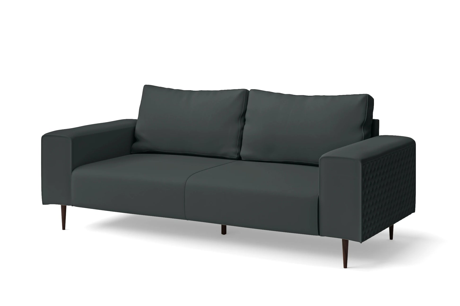 Udine 3 Seater Sofa Slate Leather