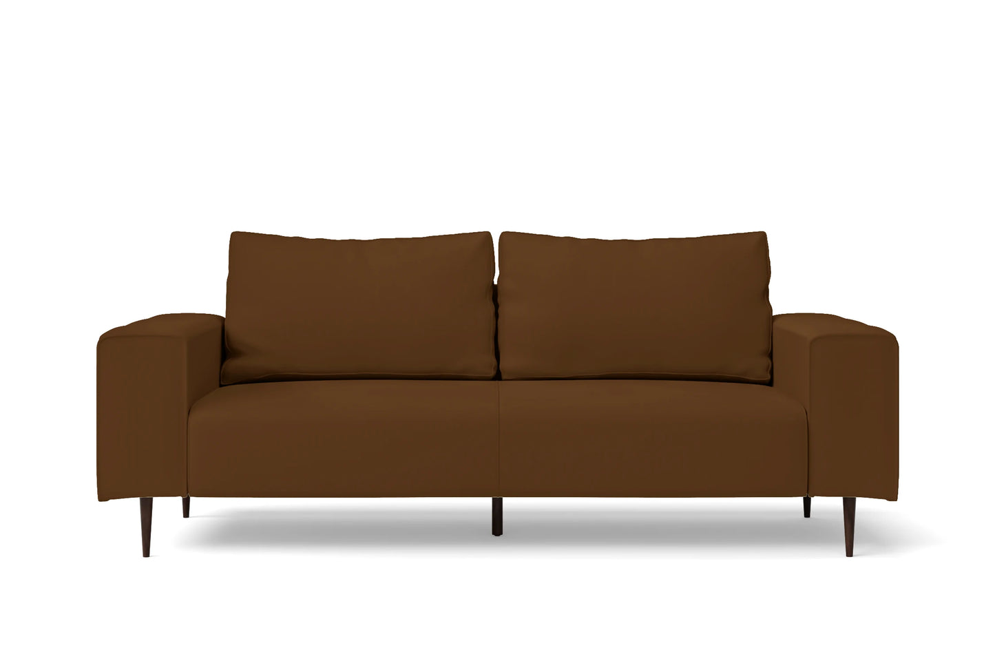 Udine 3 Seater Sofa Walnut Brown Leather